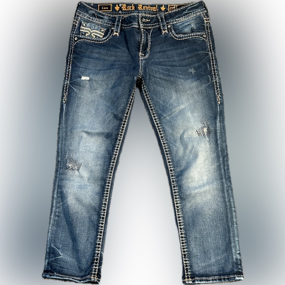 Rock Revival Blue Ankle & Cropped Jeans